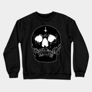 Black skull inverted cross Crewneck Sweatshirt